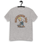 Gardening Blond Hair Light Skin Tone No-Glasses Medium Moustache Dad T-Shirt