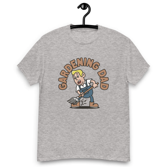Gardening Blond Hair Light Skin Tone No-Glasses Medium Stubble Dad T-Shirt