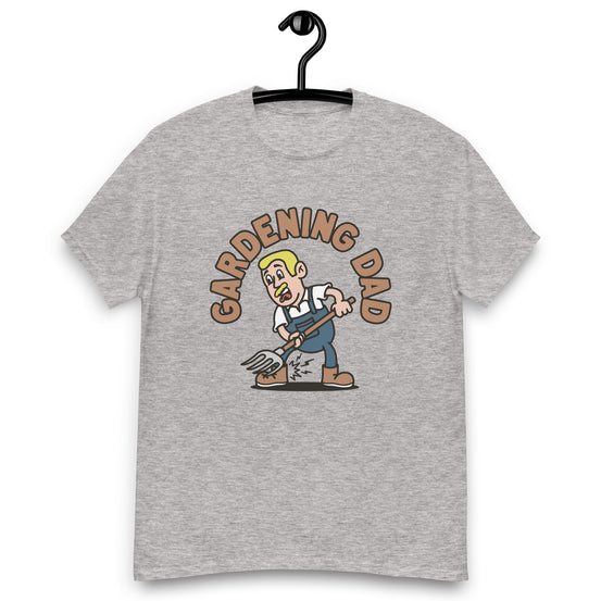 Gardening Blond Hair Light Skin Tone No-Glasses Short Moustache Dad T-Shirt