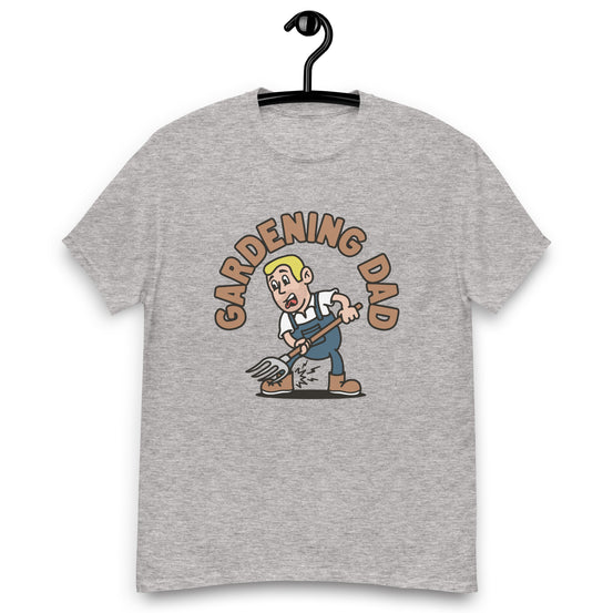 Gardening Blond Hair Light Skin Tone No-Glasses Short Stubble Dad T-Shirt