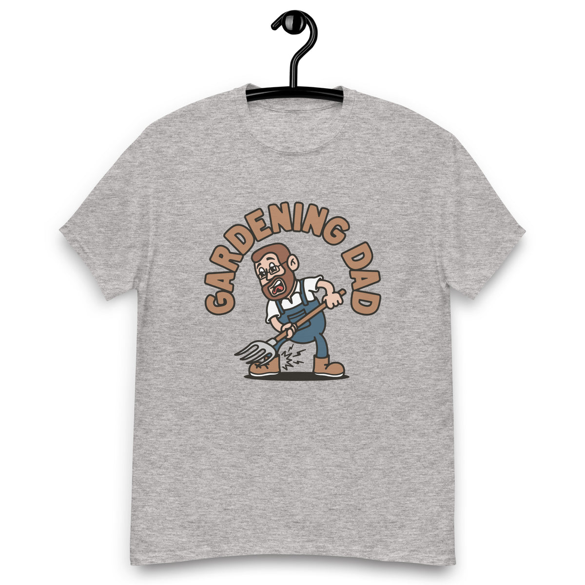 Gardening Brown Hair Light Skin Tone Glasses Short Beard Dad T-Shirt