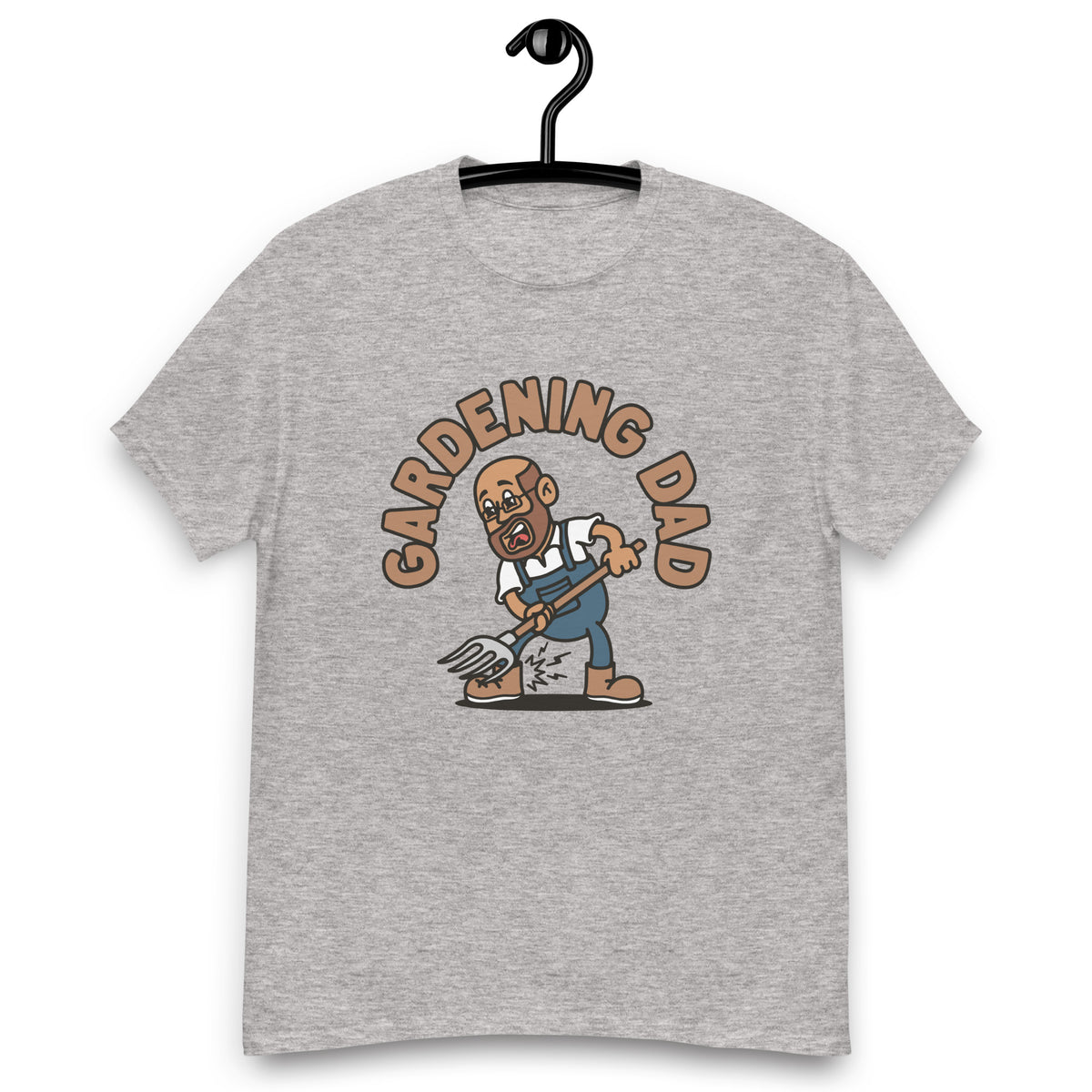 Gardening Brown Hair Tan Skin Tone Glasses Bald Beard Dad T-Shirt
