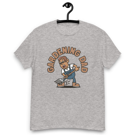 Gardening Brown Hair Tan Skin Tone Glasses Medium Stubble Dad T-Shirt