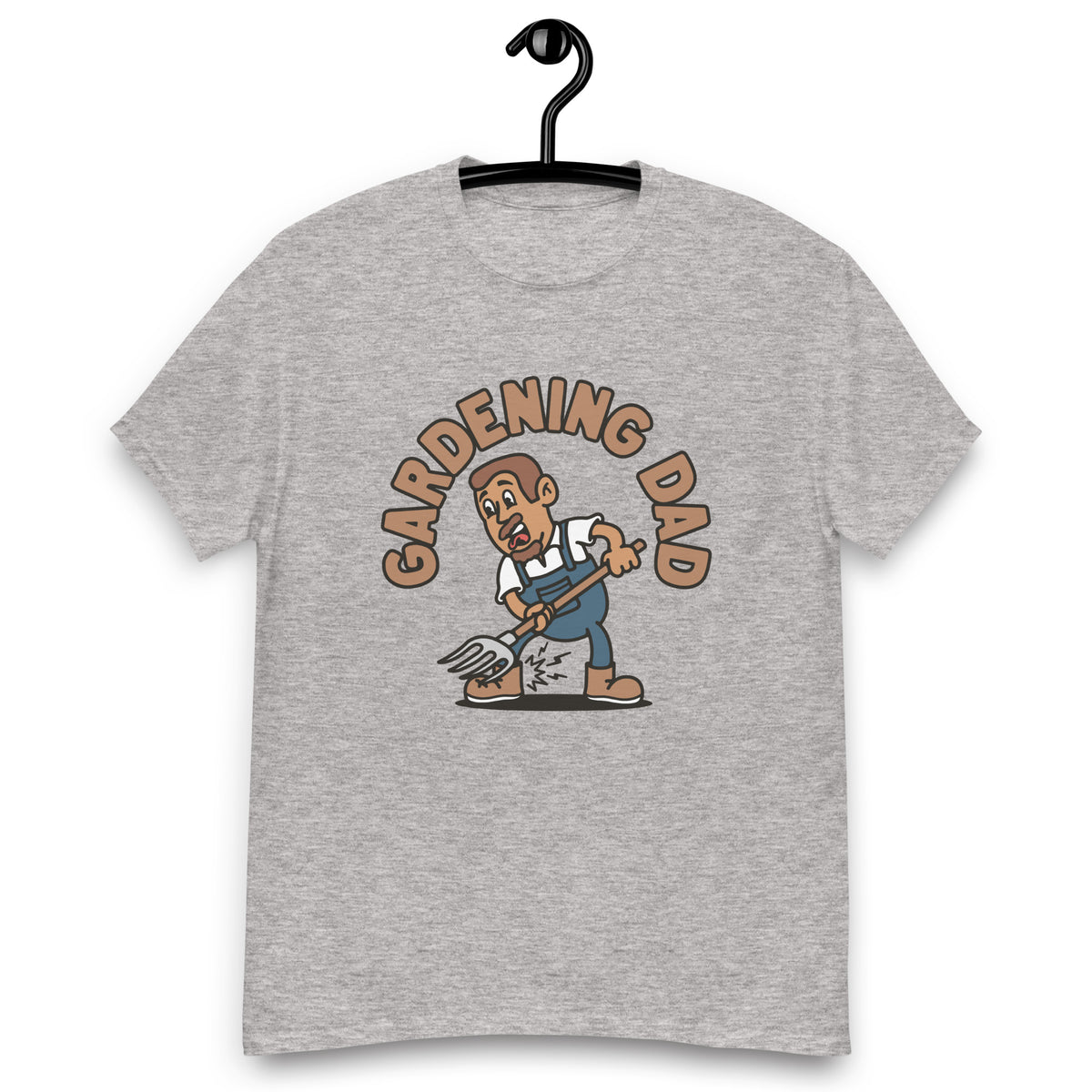 Gardening Brown Hair Tan Skin Tone No-Glasses Short Moustache & Chin Beard Dad T-Shirt