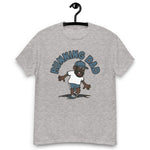 Running Black Hair Dark Skin Tone Glasses Beard Dad T-Shirt