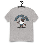 Running Black Hair Dark Skin Tone No-Glasses Beard Dad T-Shirt