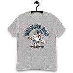 Running Black Hair Light Skin Tone No-Glasses Moustache & Chin Beard Dad T-Shirt