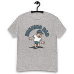 Running Black Hair Light Skin Tone No-Glasses Stubble Dad T-Shirt