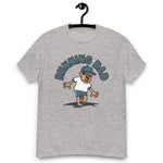 Running Black Hair Tan Skin Tone Glasses Moustache Dad T-Shirt