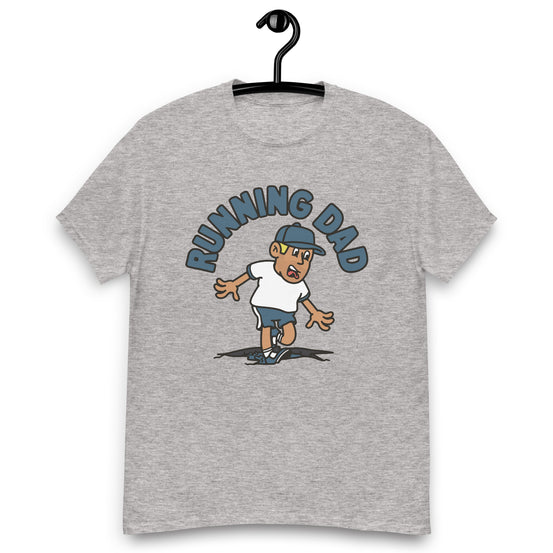 Running Blond Hair Tan Skin Tone No-Glasses Stubble Dad T-Shirt