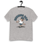 Running Brown Hair Light Skin Tone Glasses Moustache Dad T-Shirt