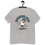 Running Brown Hair Light Skin Tone Glasses Moustache & Chin Beard Dad T-Shirt