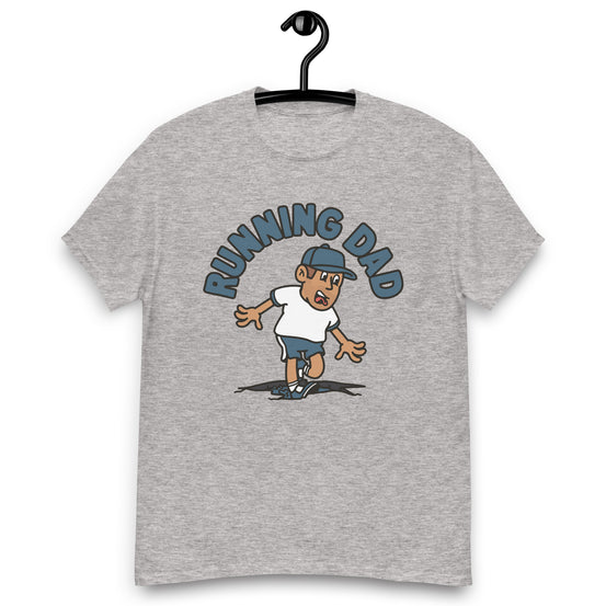 Running Brown Hair Tan Skin Tone No-Glasses Stubble Dad T-Shirt