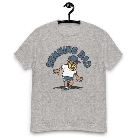 Running Blond Hair Tan Skin Tone Glasses Beard Dad T-Shirt