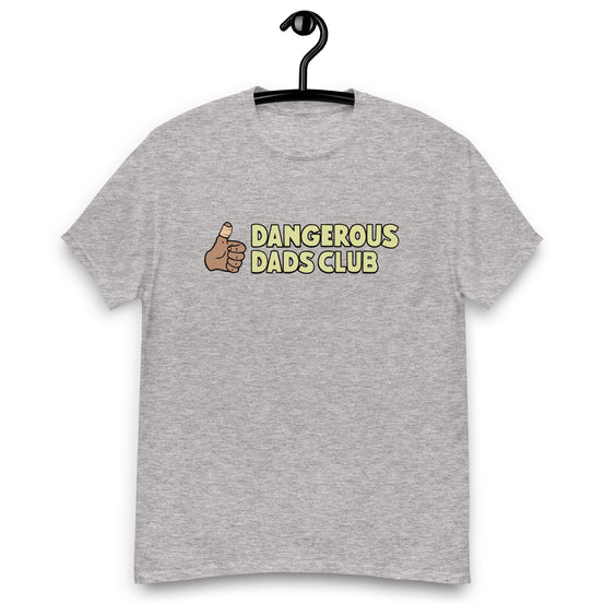Dangerous Dads Club T-Shirt - yellow logo-tan thumb