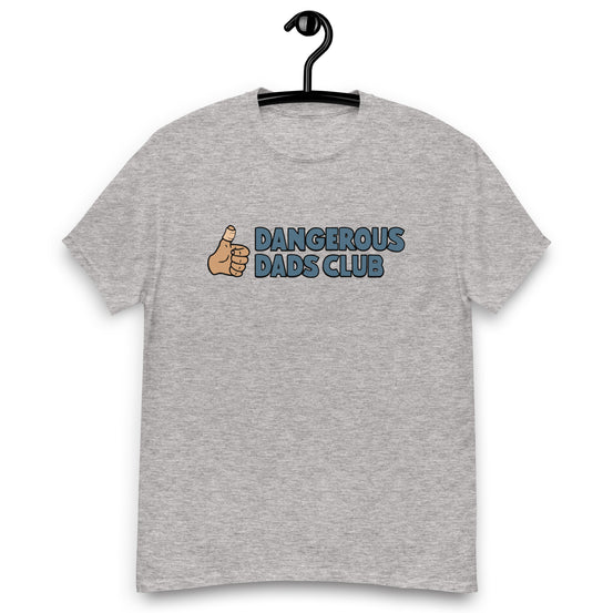 Dangerous Dads Club T-Shirt - Blue logo - tan thumb