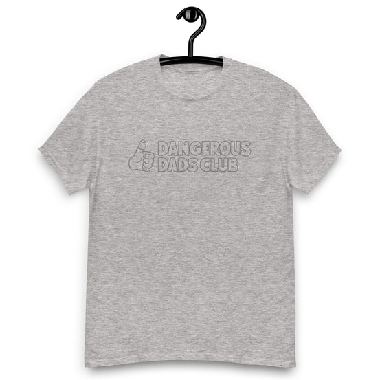 Dangerous Dads Club T-Shirt - Grey outline logo