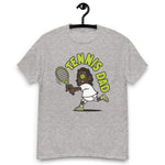 Tennis Black Hair Dark Skin Tone No-Glasses Long Stubble Dad T-Shirt