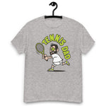 Tennis Black Hair Light Skin Tone Glasses Medium Beard Dad T-Shirt