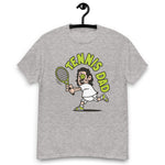 Tennis Black Hair Light Skin Tone No-Glasses Long Moustache Dad T-Shirt