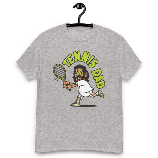 Tennis Black Hair Tan Skin Tone Glasses Long Beard Dad T-Shirt