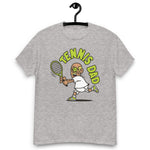 Tennis Blond Hair Tan Skin Tone Glasses Bald Moustache Dad T-Shirt