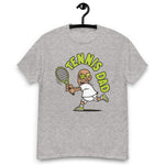 Tennis Blond Hair Tan Skin Tone Glasses Bald Stubble Dad T-Shirt