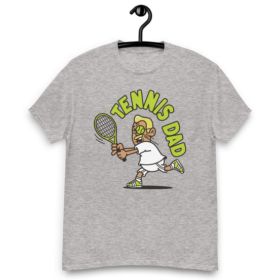 Tennis Blond Hair Tan Skin Tone Glasses Medium Moustache Dad T-Shirt