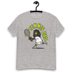 Tennis Black Hair Dark Skin Tone Glasses Long Beard Dad T-Shirt