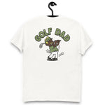 Golf Blond Hair Dark Skin Tone No-Glasses Moustache Dad T-Shirt