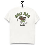 Golf Brown Hair Dark Skin Tone Glasses Stubble Dad T-Shirt