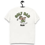 Golf Brown Hair Light Skin Tone No-Glasses Moustache Dad T-Shirt