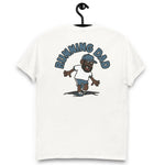 Running Black Hair Dark Skin Tone Glasses Beard Dad T-Shirt