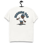 Running Black Hair Dark Skin Tone No-Glasses Stubble Dad T-Shirt