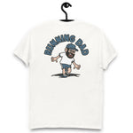 Running Black Hair Light Skin Tone Glasses Beard Dad T-Shirt