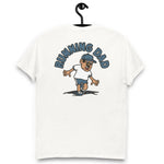 Running Black Hair Tan Skin Tone Glasses Moustache Dad T-Shirt