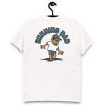 Running Black Hair Tan Skin Tone Glasses Stubble Dad T-Shirt