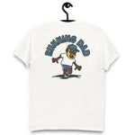 Running Blond Hair Dark Skin Tone No-Glasses Beard Dad T-Shirt