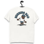 Running Brown Hair Dark Skin Tone Glasses Moustache Dad T-Shirt