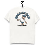 Running Brown Hair Light Skin Tone No-Glasses Stubble Dad T-Shirt