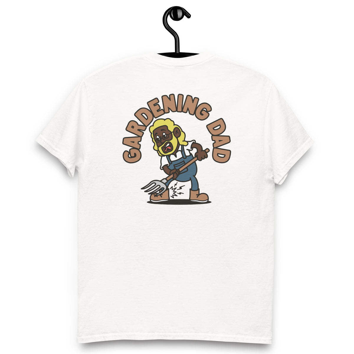 Gardening Blond Hair Dark Skin Tone Glasses Long Beard Dad T-Shirt
