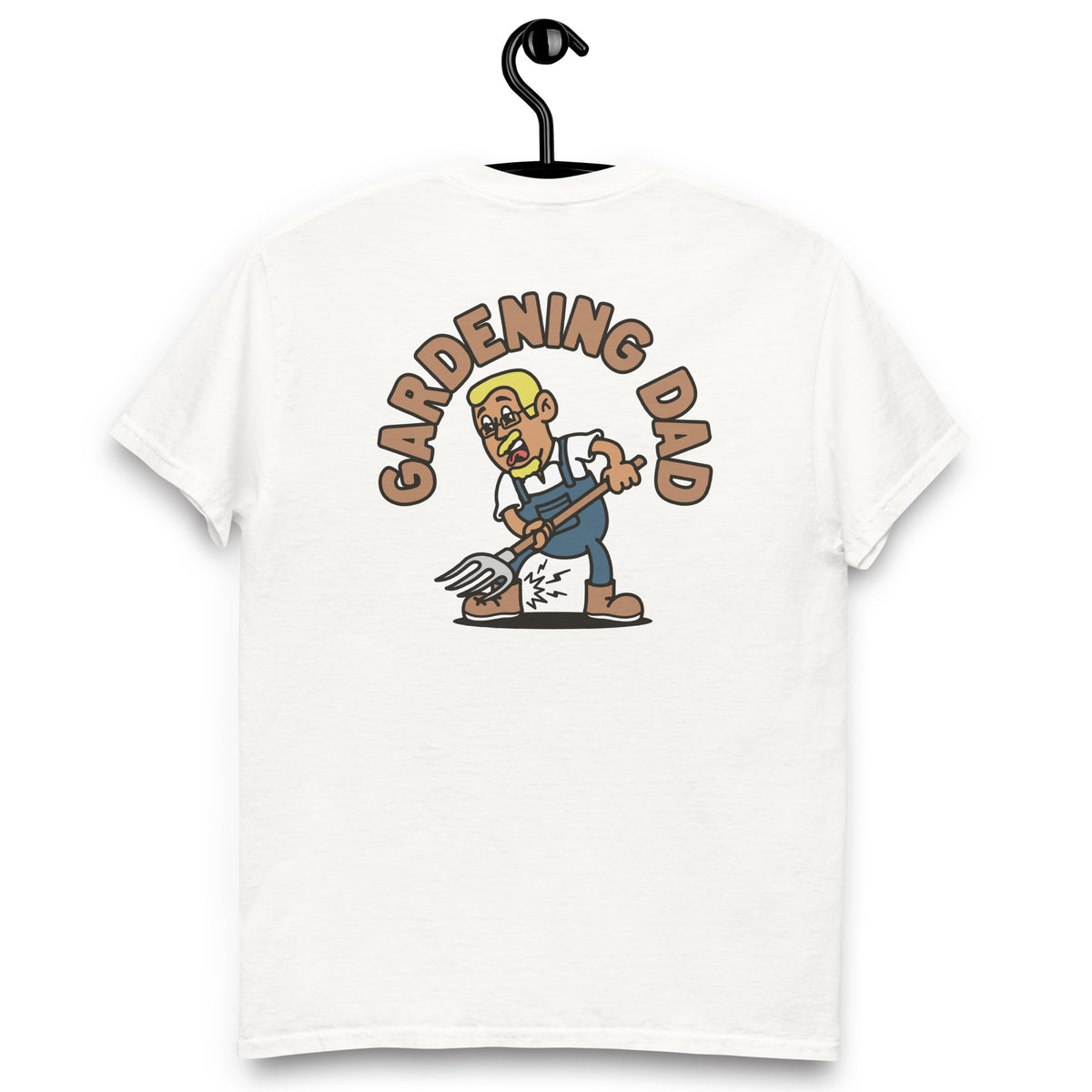 Gardening Blond Hair Tan Skin Tone Glasses Short Moustache & Chin Beard Dad T-Shirt