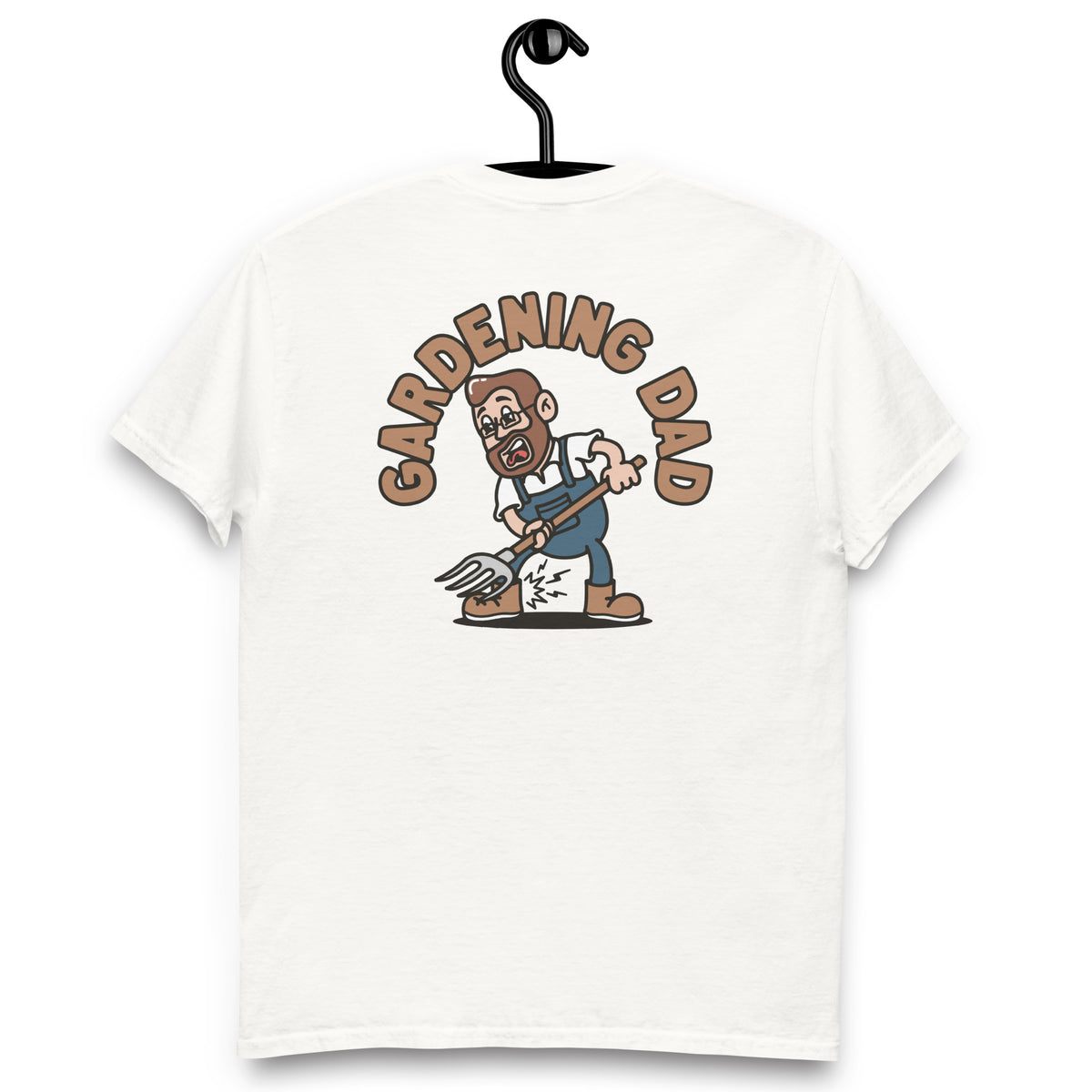 Gardening Brown Hair Light Skin Tone Glasses Medium Beard Dad T-Shirt