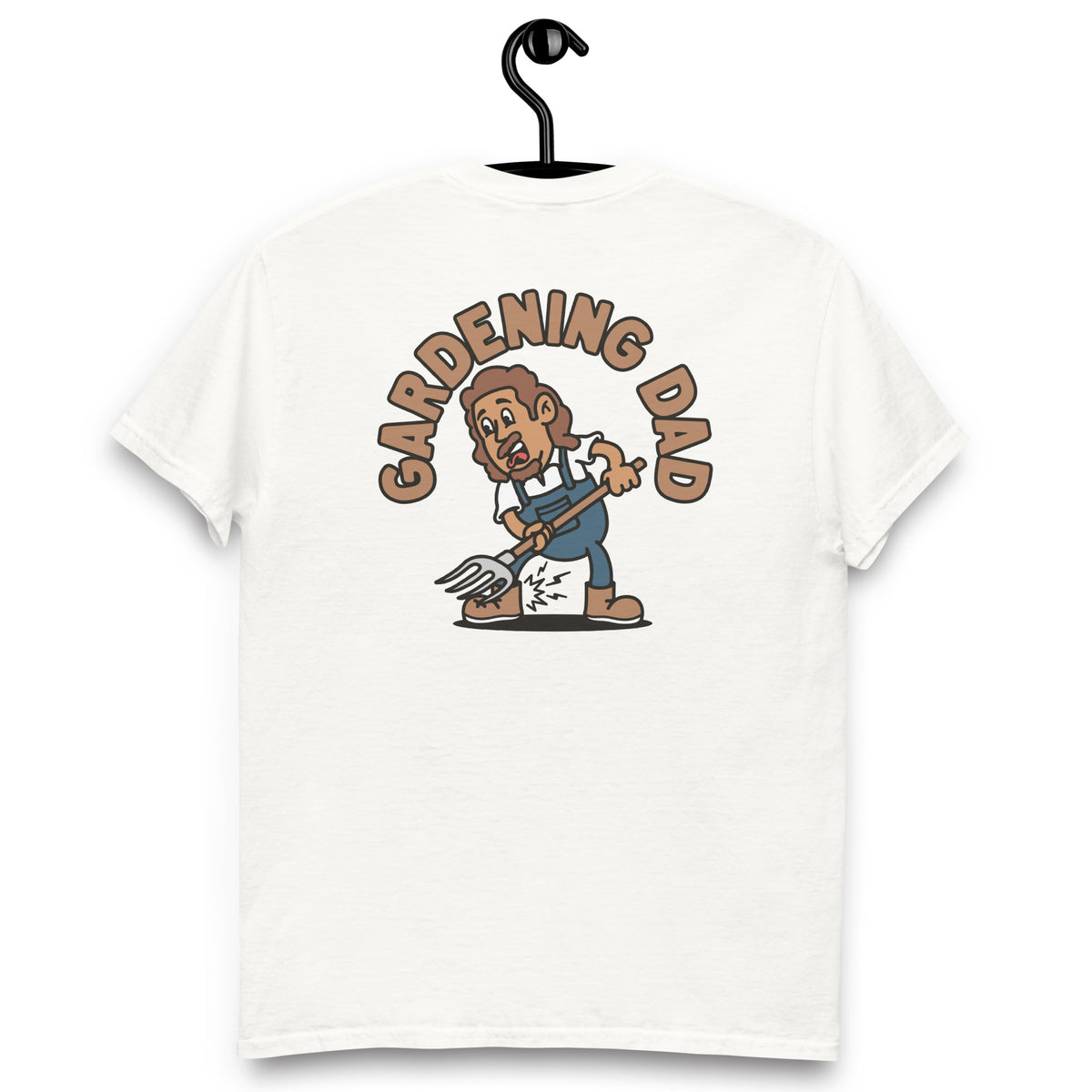 Gardening Brown Hair Tan Skin Tone No-Glasses Long Moustache & Chin Beard Dad T-Shirt