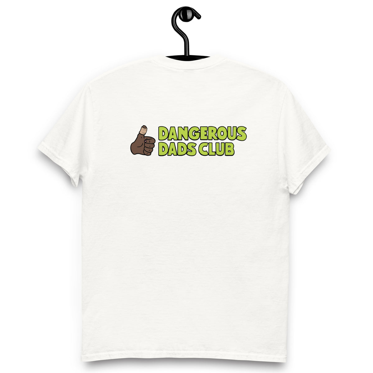 Dangerous Dads Club T-Shirt - L.Green logo with dark thumb