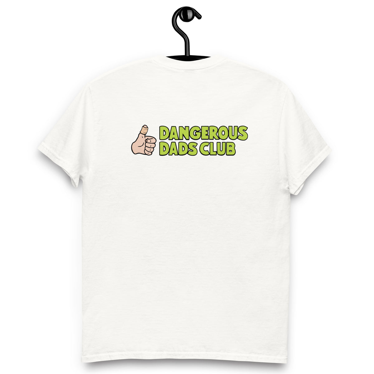 Dangerous Dads Club T-Shirt - L.Green logo with light thumb