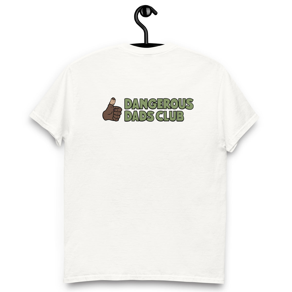 Dangerous Dads Club T-Shirt - Green logo with dark thumb