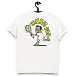 Tennis Black Hair Light Skin Tone Glasses Medium Stubble Dad T-Shirt
