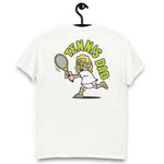Tennis Blond Hair Light Skin Tone Glasses Long Moustache Dad T-Shirt