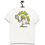 Tennis Blond Hair Light Skin Tone No-Glasses Long Moustache Dad T-Shirt
